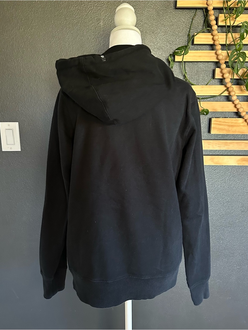 Volcom Black Pullover Hoodie Retro Stripe Logo Medium - Picture 4 of 5